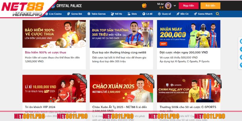 Các chính sách ưu đãi tại Net88 được quan tâm hàng đầu