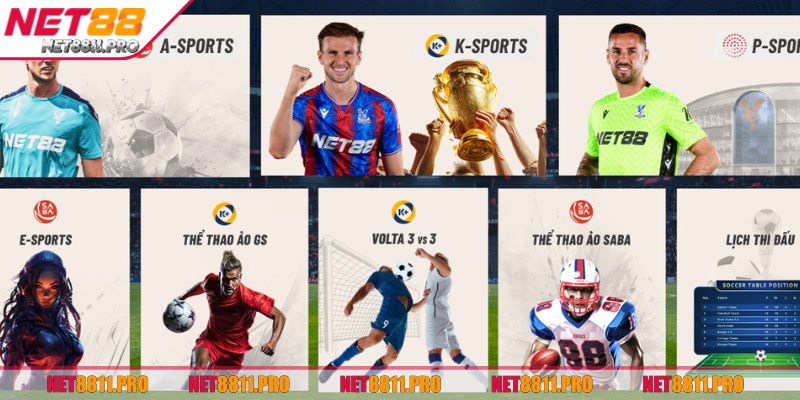 Thể thao Net 88 cập nhật những sự kiện cá cược đỉnh cao