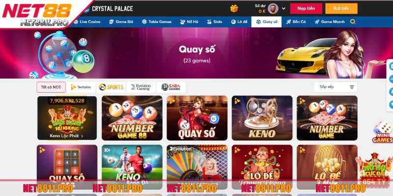 Sảnh xổ số Net88 nhận được rất nhiều sự yêu thích từ người chơi